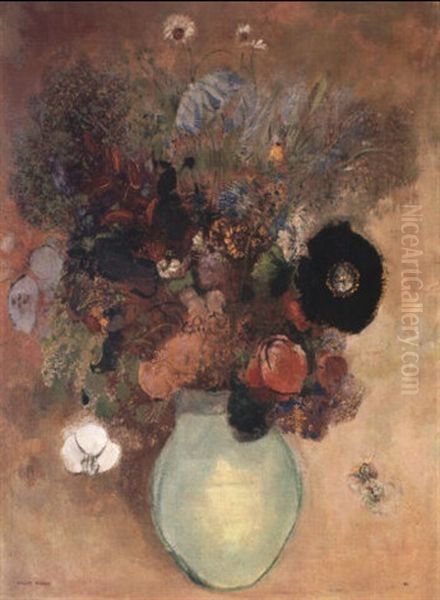 Le Pavot Noir Oil Painting by Odilon Redon