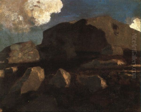 Paysage Avec Rochers, Pres De Royan Oil Painting by Odilon Redon