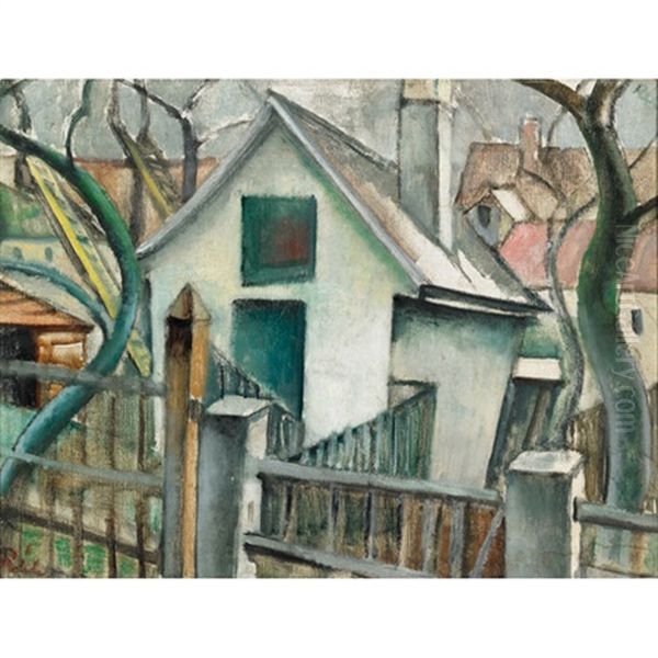 Dorfansicht/winterlandschaft Oil Painting by Anita Ree