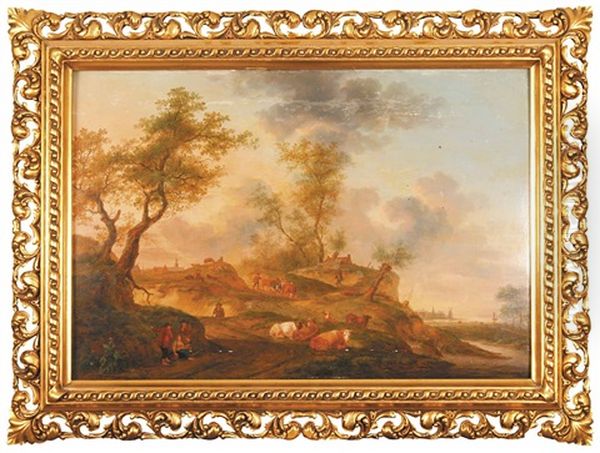 Scena Pasterska Oil Painting by Petrus Johann Van Regemorter