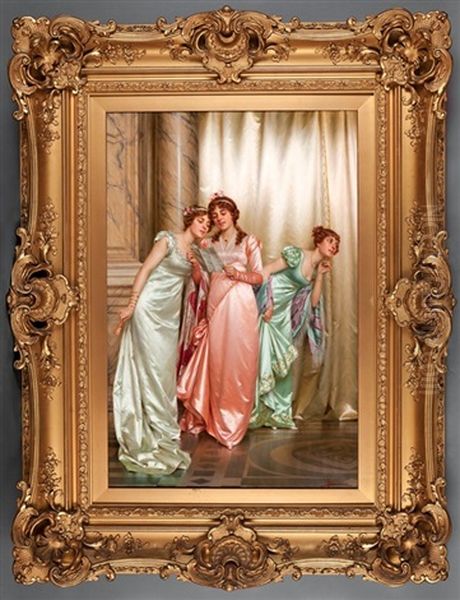 The Secret Oil Painting by Vittorio Reggianini