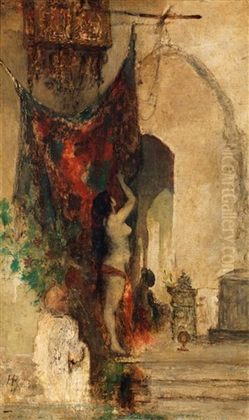 Au Harem Oil Painting by Regnault Henri