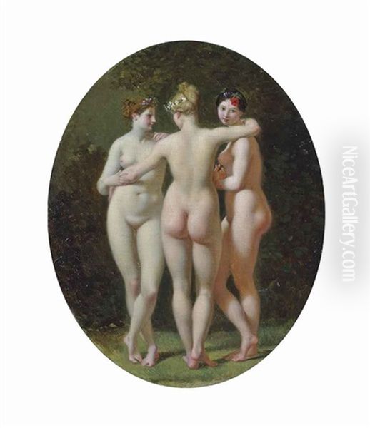 The Three Graces Oil Painting by Regnault Henri