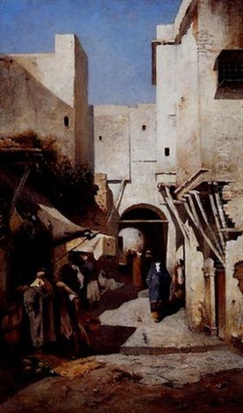 Rue A Tanger Oil Painting by Regnault Henri