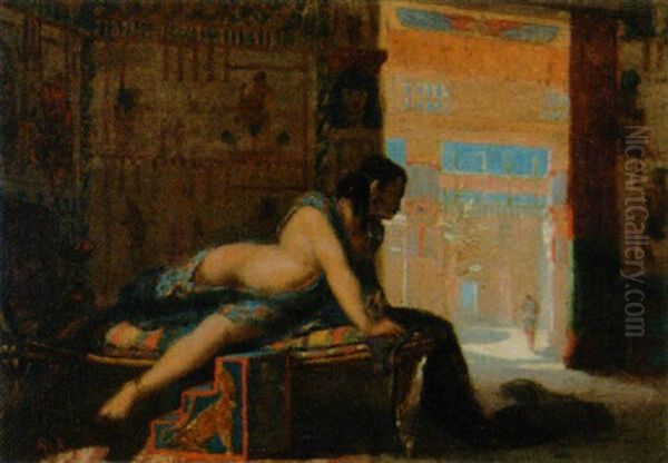 Agyptische Odaliske Oil Painting by Regnault Henri