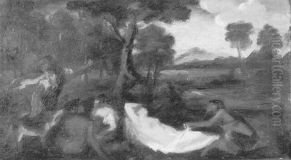 Schaferszene Am Waldrand Mit Ruhendem, Weiblichem Akt Oil Painting by Regnault Henri