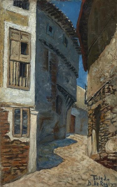 Calle De Toledo Oil Painting by Dario de Regoyos y Valdes