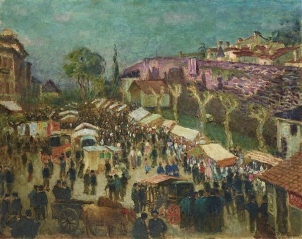 Marche En Navarre Oil Painting by Dario de Regoyos y Valdes