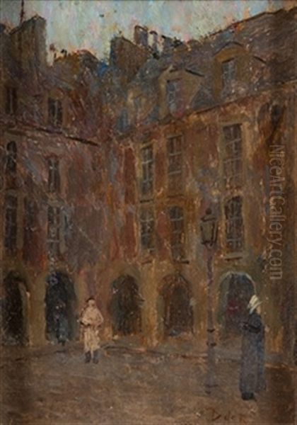 Casa De Victor Hugo (paris) Oil Painting by Dario de Regoyos y Valdes