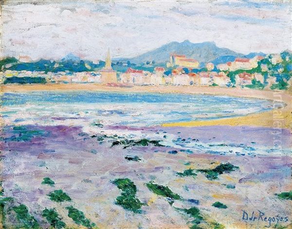 Saint Sebastien, La Baie Oil Painting by Dario de Regoyos y Valdes