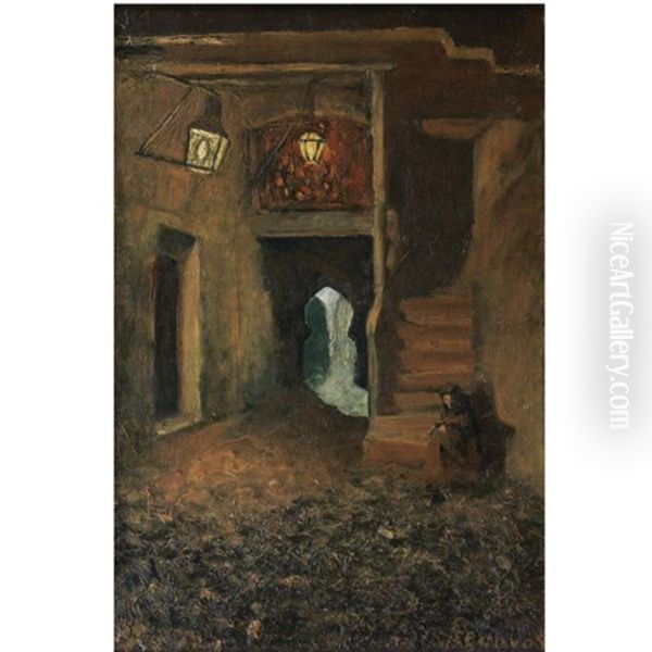 Rincon Arabe, Toledo (arab Corner, Toledo) Oil Painting by Dario de Regoyos y Valdes