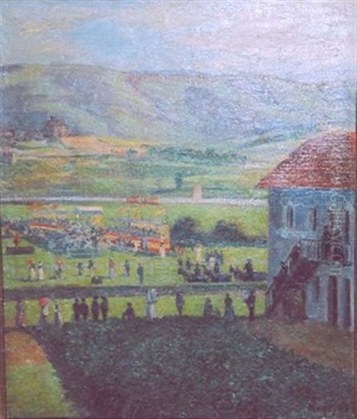 Concurso Hipico Oil Painting by Dario de Regoyos y Valdes