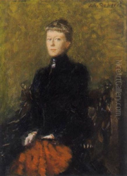 Portrait Maria Theresia Prinzessin Von Bourbon-sizilien, Erbprinzessin Von Hohenzollern Oil Painting by Julius Christian Rehder