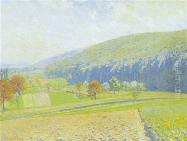 Udsigt Over Sommerlandskab Oil Painting by Julius Christian Rehder