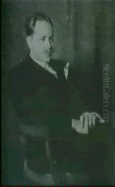 Bildnis Eines Sitzenden, Jungeren                           Mannes Oil Painting by Julius Christian Rehder