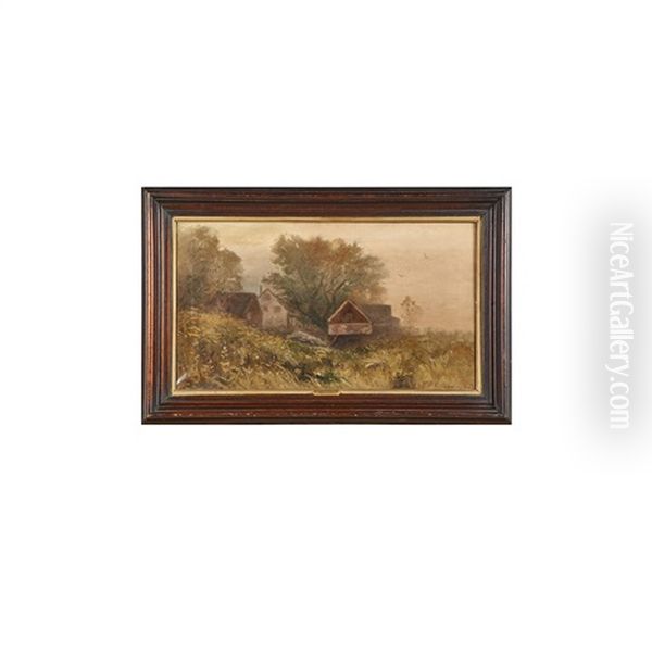 Untitled (farmhouse In Landscape) Oil Painting by Frank Knox Morton Rehn