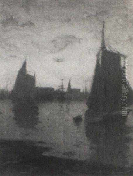 Low Tide Oil Painting by Frank Knox Morton Rehn