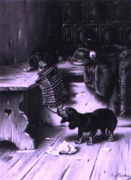 The Curious Box Oil Painting by Carl Reichert