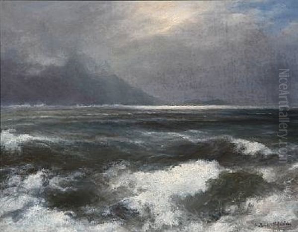 Breakers Oil Painting by Alexander Reich-Staffelstein
