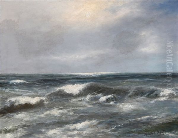 Breakers Oil Painting by Alexander Reich-Staffelstein