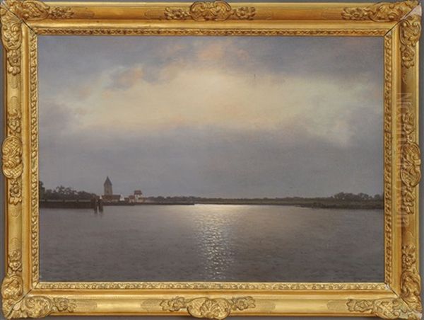 Moon Glow Oil Painting by Alexander Reich-Staffelstein