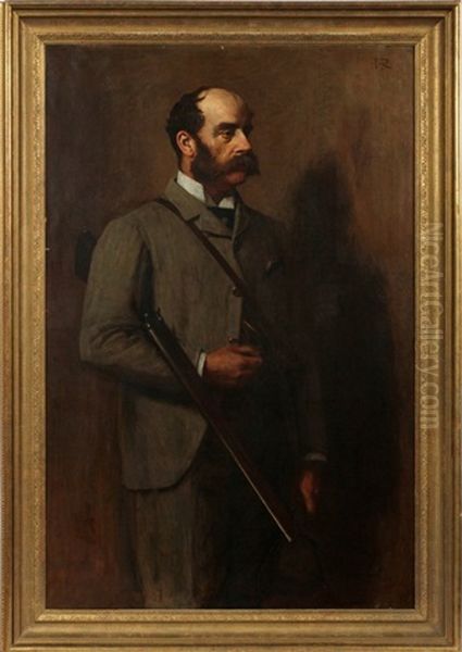 Portrait Of A Hunter Oil Painting by George, Sir Reid