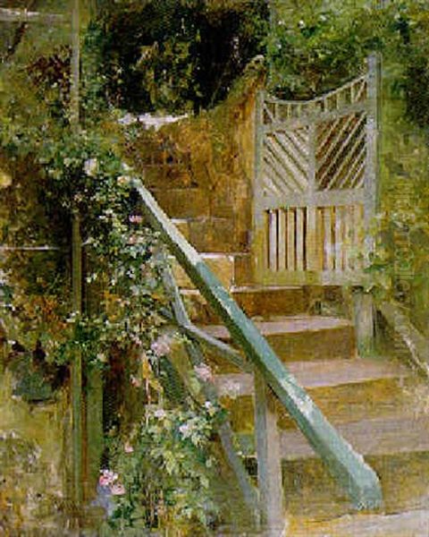 The Garden Steps Oil Painting by Robert Payton Reid