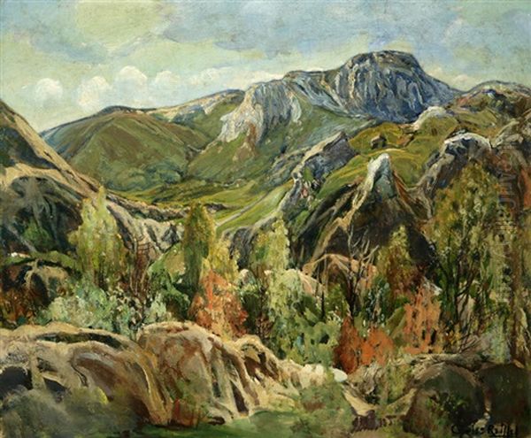 Spring In The Mountains, Back Country, San Diego County Oil Painting by Charles Reiffel