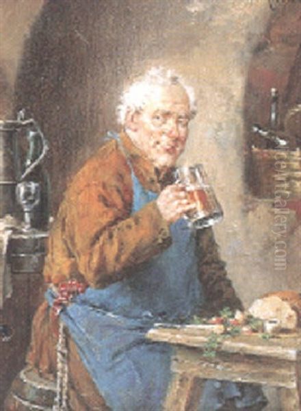 Bruder Kuchenmeister - Maltid I Kallarvalven Oil Painting by Franz Reinhold