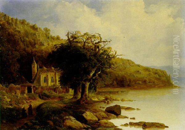 Einsiedelei Am See Oil Painting by Friedrich Philipp Reinhold