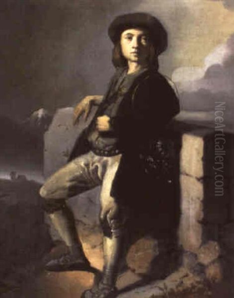 Wandernder Handwerksgeselle Oil Painting by Friedrich Philipp Reinhold