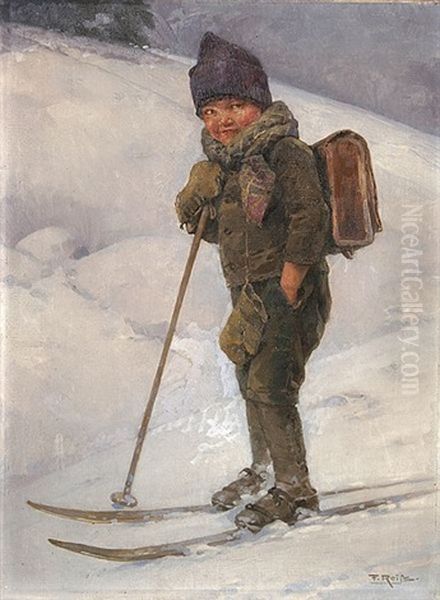 Brettlehupfer Oil Painting by Fritz Reiss