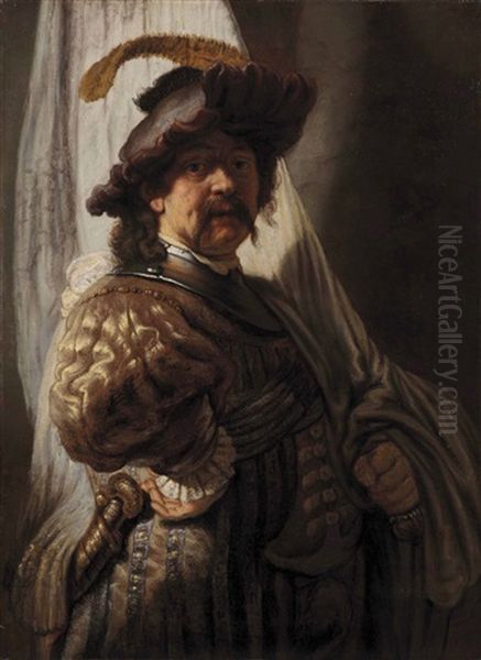 The Standard Bearer Oil Painting by Harmenszoon van Rijn Rembrandt
