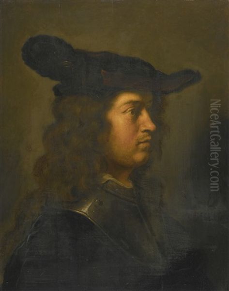 Portrait Of A Young Man In Profile Oil Painting by Harmenszoon van Rijn Rembrandt