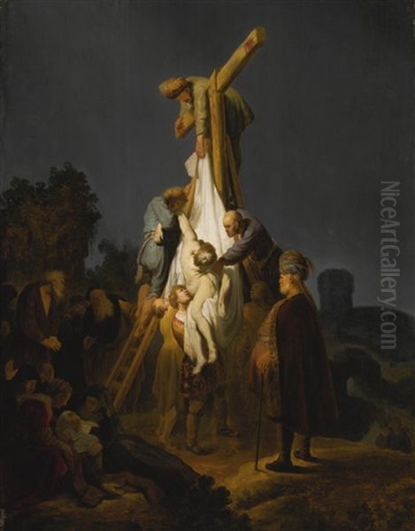 The Descent From The Cross Oil Painting by Harmenszoon van Rijn Rembrandt