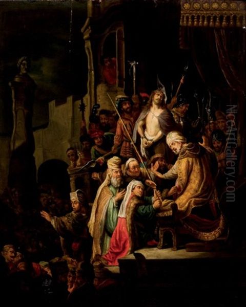 Jesus Ante Pilatos Oil Painting by Harmenszoon van Rijn Rembrandt