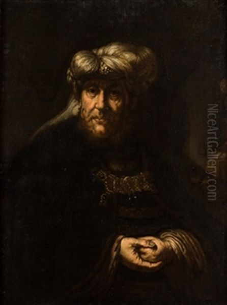Anciano Con Turbante Oil Painting by Harmenszoon van Rijn Rembrandt