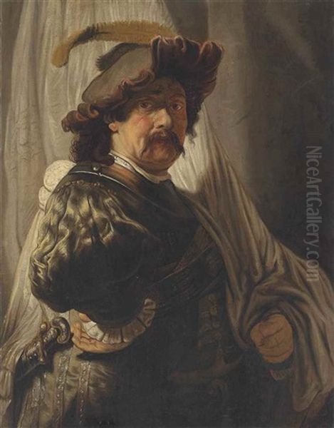 The Standard Bearer Oil Painting by Harmenszoon van Rijn Rembrandt