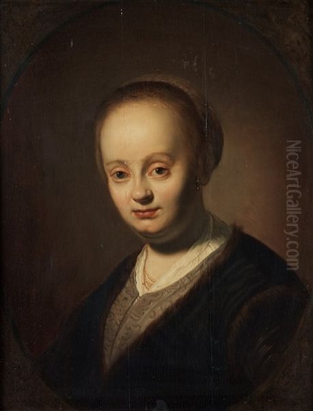 Lady With A Fur Collar Oil Painting by Harmenszoon van Rijn Rembrandt