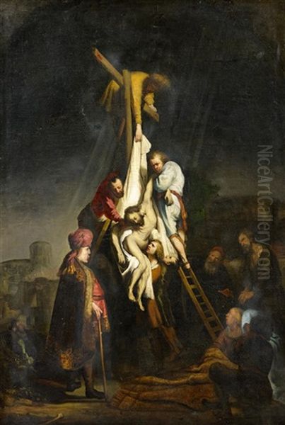 Grose Kreuzabnahme Oil Painting by Harmenszoon van Rijn Rembrandt