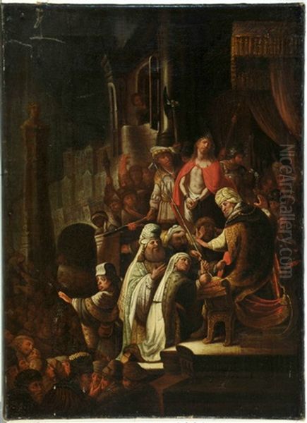 Christus Vor Pilatus Oil Painting by Harmenszoon van Rijn Rembrandt