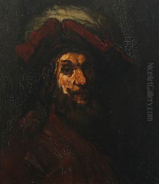 The Dutch Saint St. Bavo, Sketch For The Knight With The Falcon Oil Painting by Harmenszoon van Rijn Rembrandt