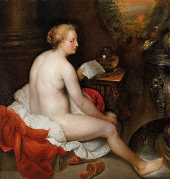 Bathseba Mit Dem Brief Konig Davids Oil Painting by Harmenszoon van Rijn Rembrandt