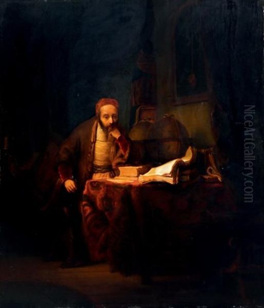 Le Geographe Dans Son Etude Oil Painting by Harmenszoon van Rijn Rembrandt