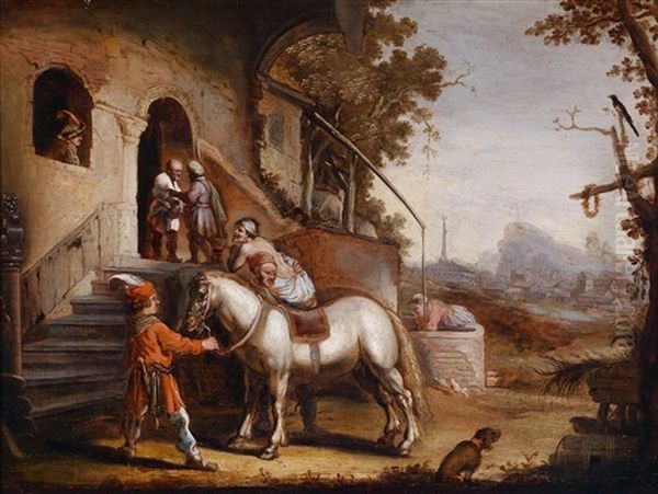 Der Barmherzige Samariter Oil Painting by Harmenszoon van Rijn Rembrandt