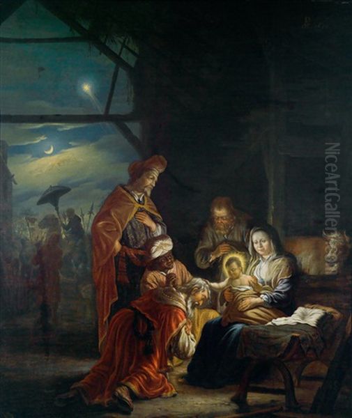 Anbetung Der Konige Oil Painting by Harmenszoon van Rijn Rembrandt