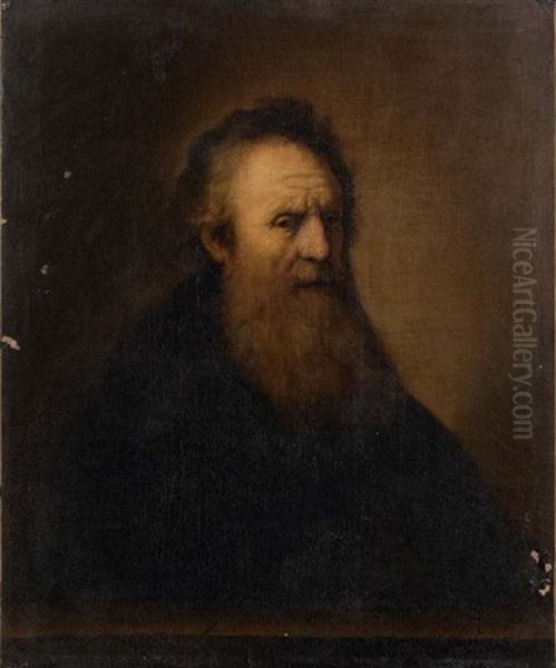 Portrait D'homme Barbu Devant Un Parapet Oil Painting by Harmenszoon van Rijn Rembrandt