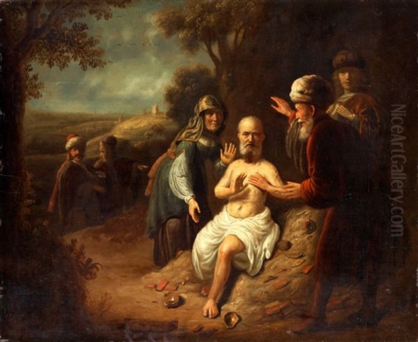 Job Plagas Oil Painting by Harmenszoon van Rijn Rembrandt