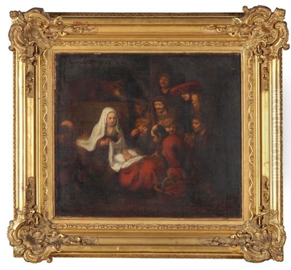Die Anbetung Des Kindes Oil Painting by Harmenszoon van Rijn Rembrandt
