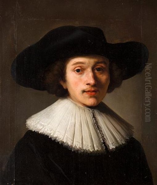 Portrait Of A Man With Ruffled Collar Oil Painting by Harmenszoon van Rijn Rembrandt